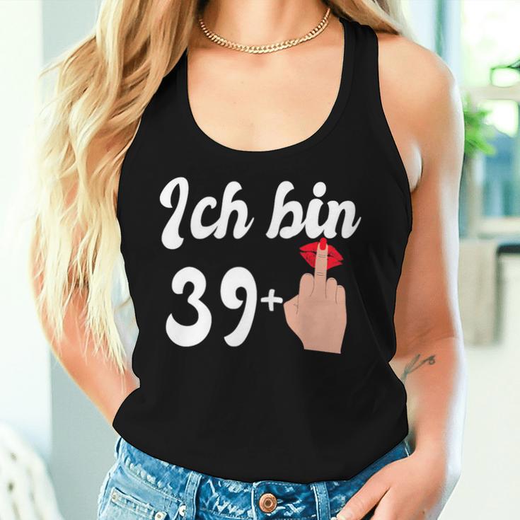 Women's 40Th Birthday 39 Plus Middle Finger 39 Tank Top Frauen Geschenke für Sie