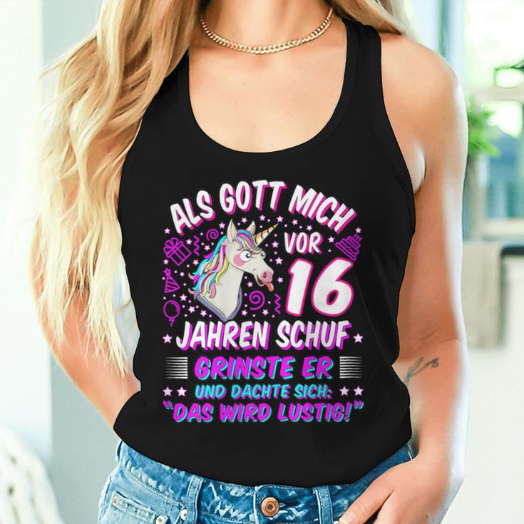 Women's Als Gott Michor 16 Jahen Krinste Er 16Th Birthday S Tank Top Frauen Geschenke für Sie