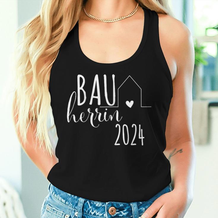 Women's Bauherrin 2024 Haus Hausbau Häuslebauer New Construction Construction Site Tank Top Frauen Geschenke für Sie