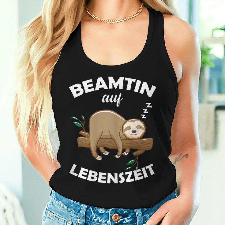 Women's Beamtin Auf Lebenszeit Officials Status Beamtung Sloth Tank Top Frauen Geschenke für Sie