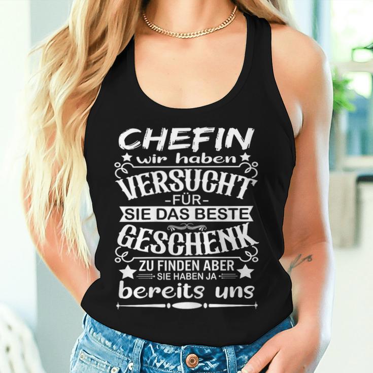 Women's Chefin Wir Habenersucht Für Sie Das Beste Zu Finden German Tank Top Frauen Geschenke für Sie