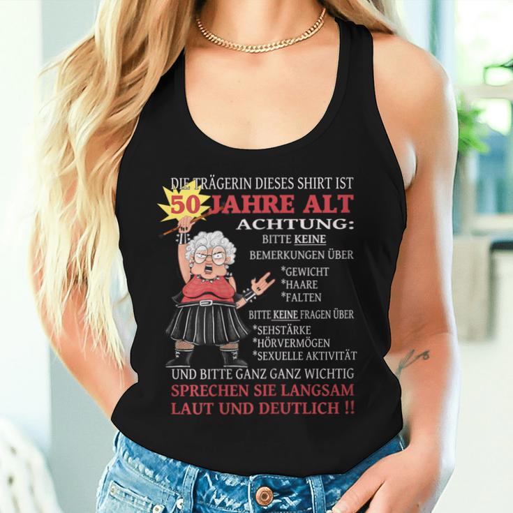 Women's Die Dame Ist 50 Jahre Old The Dame Is 50 Y Tank Top Frauen Geschenke für Sie