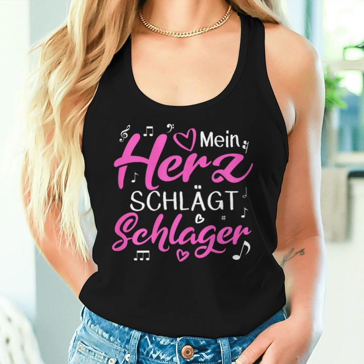 Women's Mein Herz Schlagermusik Bat Princess Tank Top Frauen Geschenke für Sie