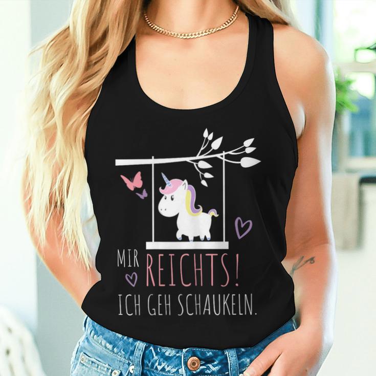 Women's Mir Reichts Ich Geh Swinging Unicorn Picture Unicorn Tank Top Frauen Geschenke für Sie