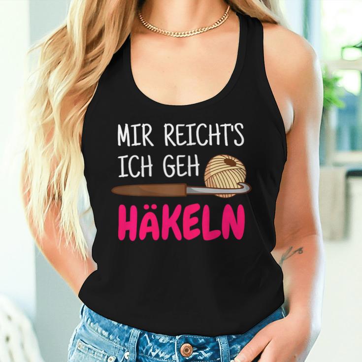 Women's Mir Richts Ich Geh Crochet Saying Tank Top Frauen Geschenke für Sie