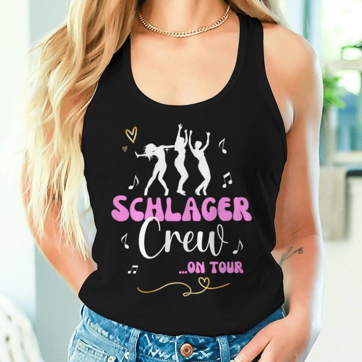 Women's Schlager Crew On Tour Queen 2024 Hit Party Outfit Tank Top Frauen Geschenke für Sie