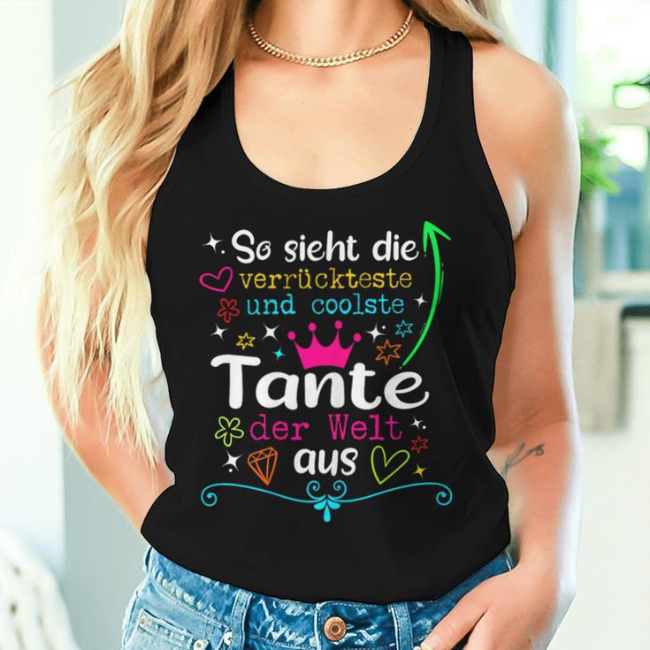 Women's With So Ssieht Die Madster And Coolste Aunt Der Welt Tank Top Frauen Geschenke für Sie