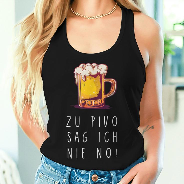 Zu Pivo Sag Ich Nie No Beer Croatian Beer Tank Top Frauen Geschenke für Sie