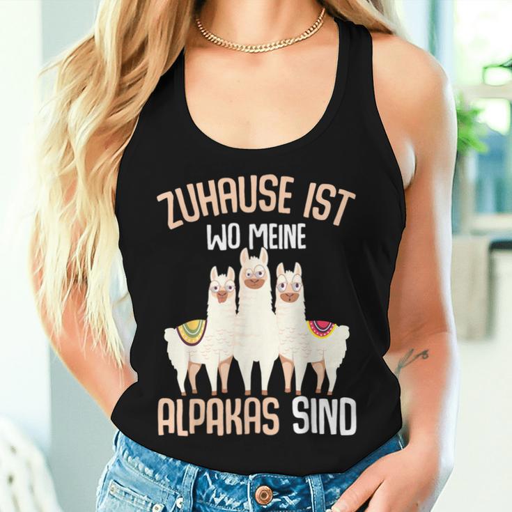 Zuhause Ist Wo Meine Alpacas Sind Women's Children's Alpaca Llama S Tank Top Frauen Geschenke für Sie