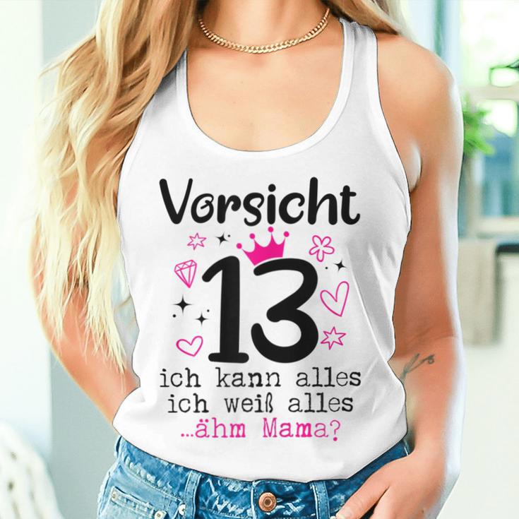 13Th Birthday Girl -Orsicht 13 Years Nager Tank Top Frauen Geschenke für Sie