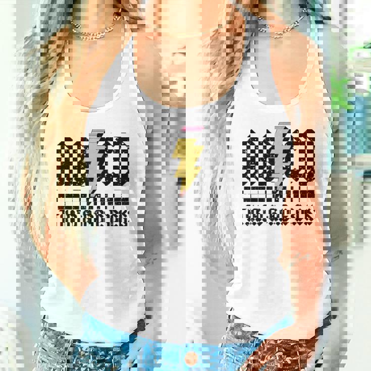 3Rd Grade Rock And Roll Letters Abcd Alphabet Back To School Women Tank Top Gifts for Her