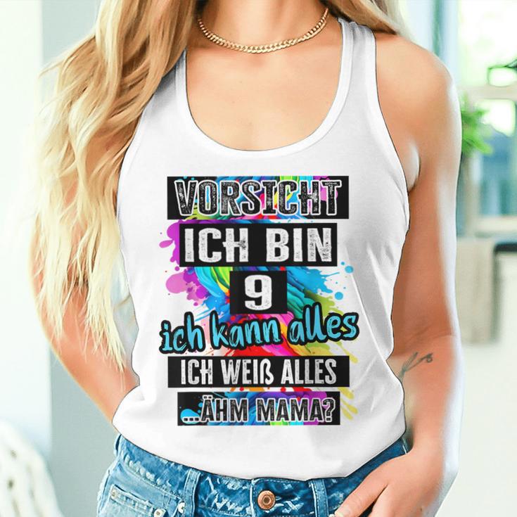 9Th Birthday Girl Boyorsicht Ich Bin 9 Jahre Tank Top Frauen Geschenke für Sie