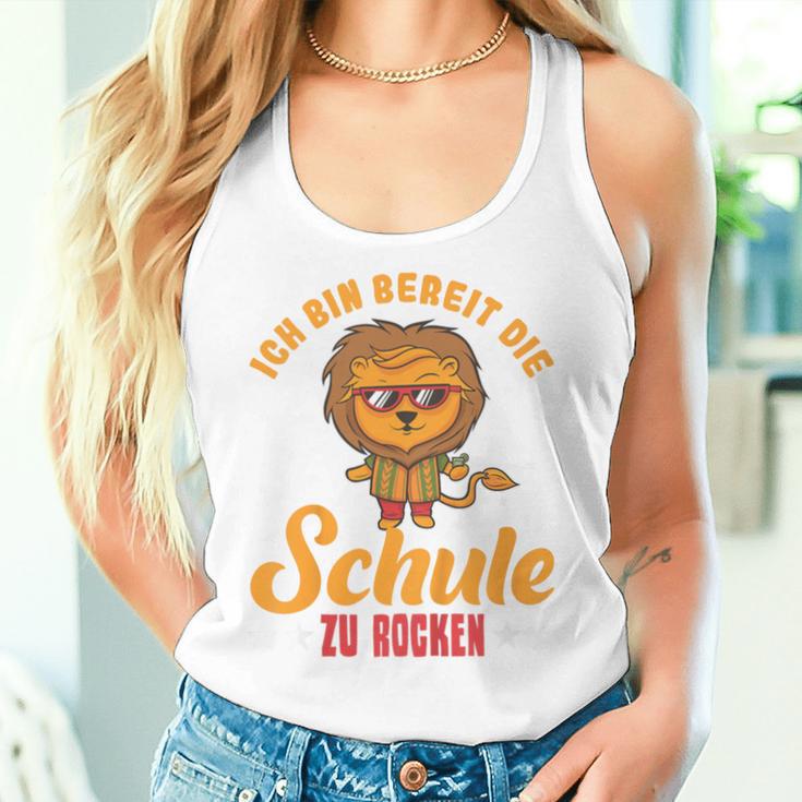 Children's Einschulung Jungen Mädchen Löwe Schulkind 2023 Tank Top Frauen Geschenke für Sie