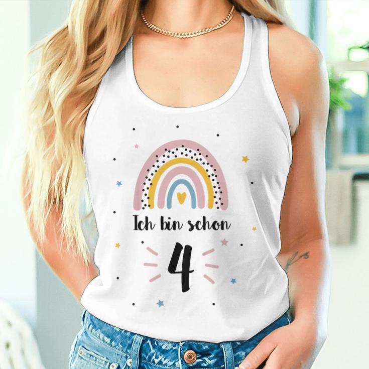 Children's Ich Binier 4 Jahre Girl Birthday Rainbow Tank Top Frauen Geschenke für Sie