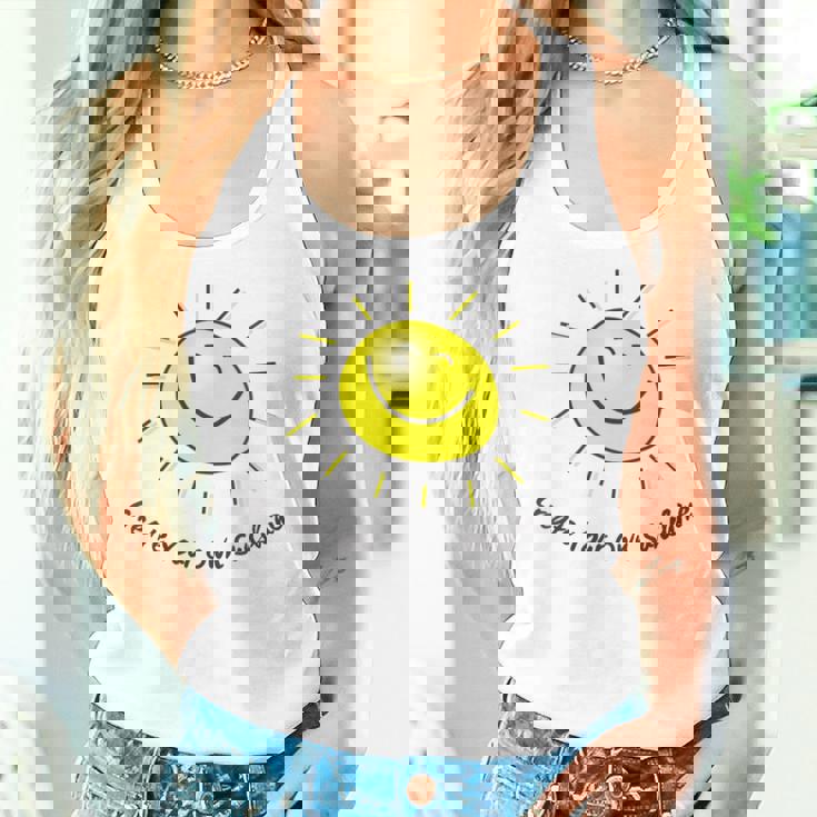 Create Your Own Sunshine Cute Smile Face Sun Happy Smiling Women Tank Top Gifts for Her