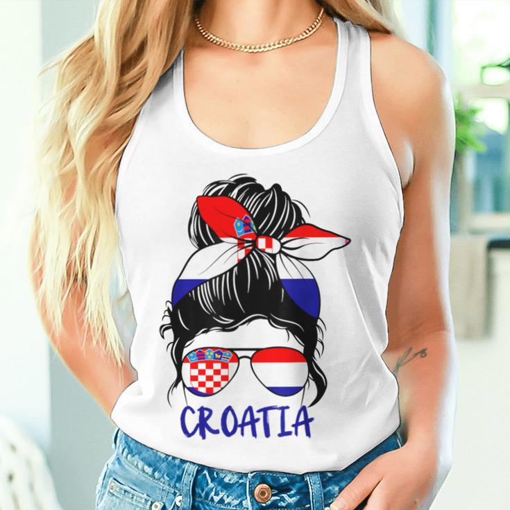 Croatia Girl's Croatia Woman Pride Croatia Flag Hrvatska Tank Top Frauen Geschenke für Sie