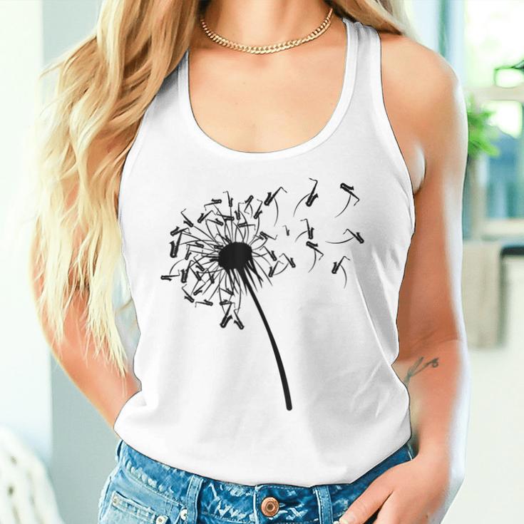 Dandelion Saxophone For Saxophonist Saxophone Tank Top Frauen Geschenke für Sie