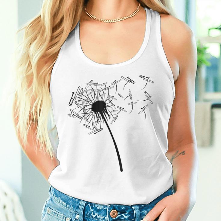 Dandelion Trombone For Trombone Trombone Tank Top Frauen Geschenke für Sie