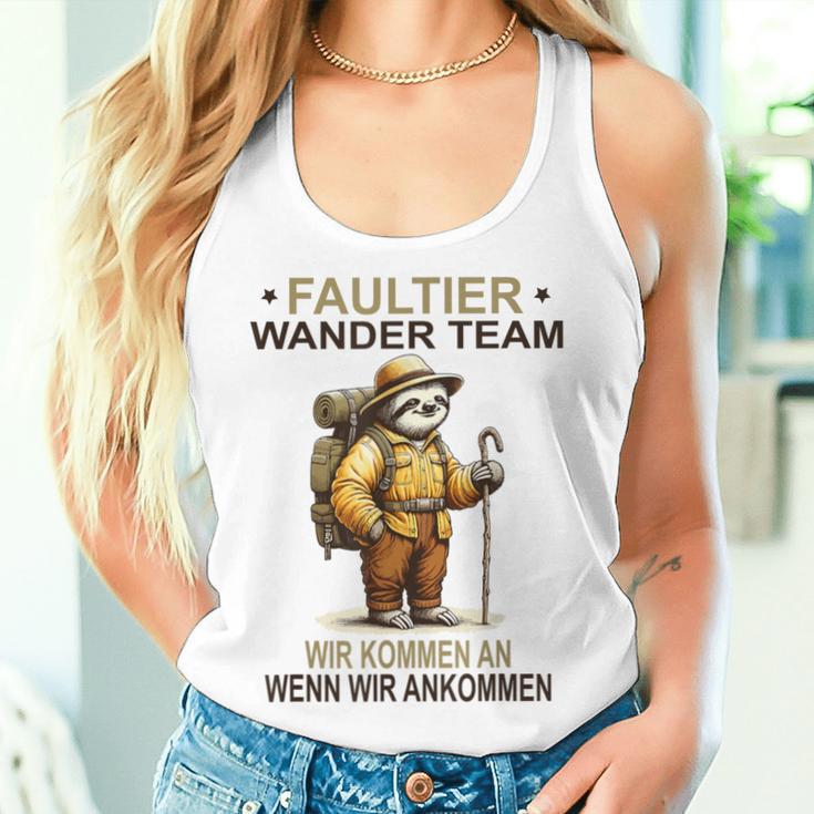 Sloth Wander Team Wir Kommen An Wanderteam Tank Top Frauen Geschenke für Sie