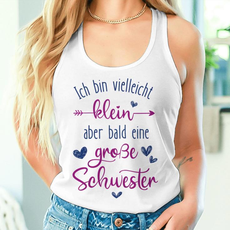 Kinder Ich Binielleicht Klein Aber Bald Eine Große Schwester Pink Tank Top Frauen Geschenke für Sie