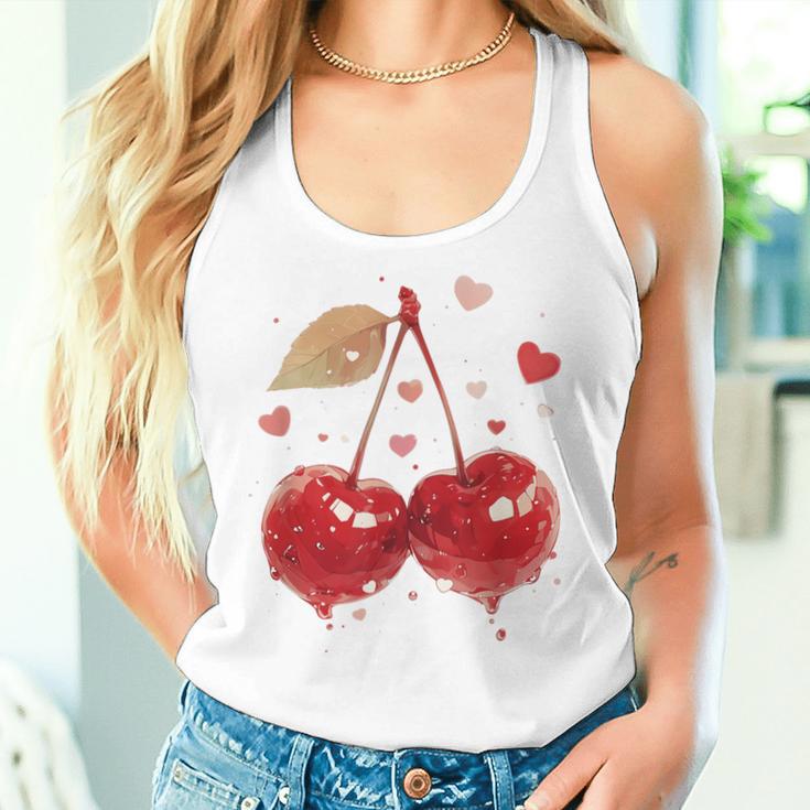 Kirschen Coquette Girl Aesthetic Tank Top Frauen Geschenke für Sie