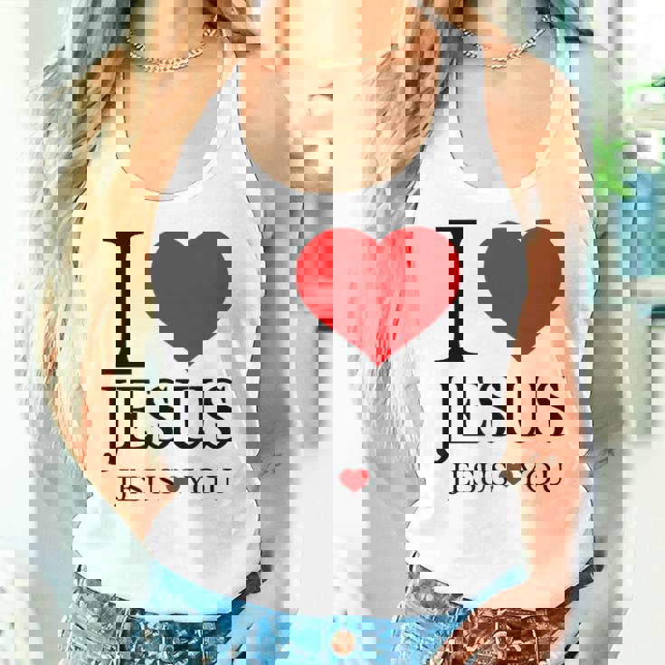 I Love Jesus Jesus Loves You Christian Women Tank Top Gifts for Her