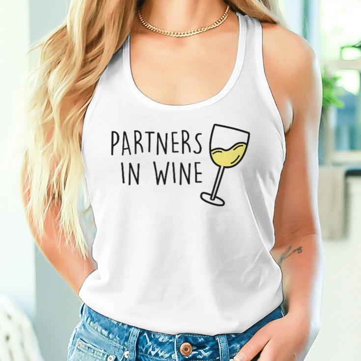 Partners In Wine Wine Red Wine Rose Wine Am Pm Wine Fun Tank Top Frauen Geschenke für Sie