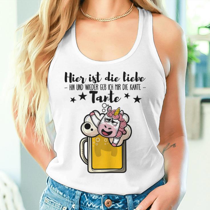 Women's Ich Geb Mir Die Kante Tante Saufen Tank Top Frauen Geschenke für Sie