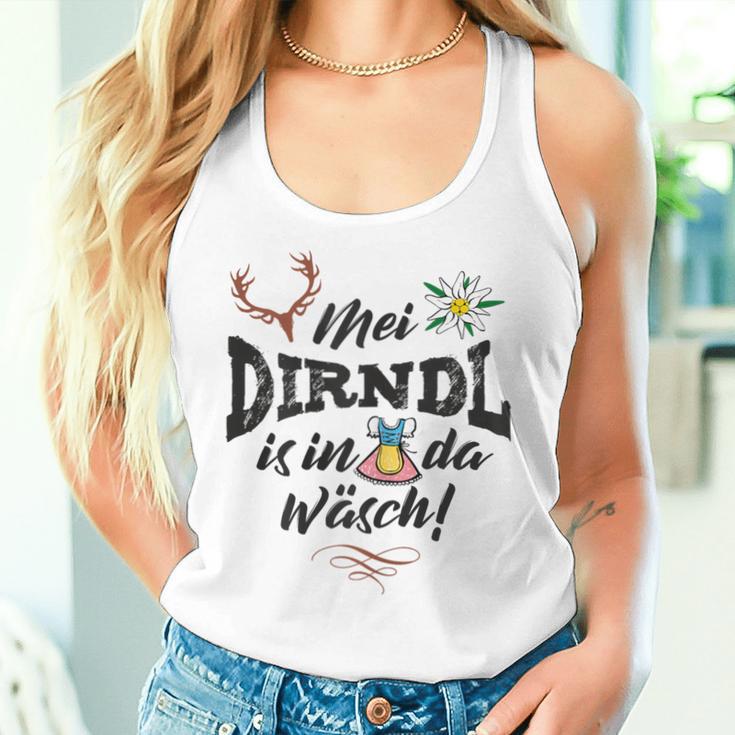 Women's Mei Dirndl Is In Da Wäsch Sayings Tank Top Frauen Geschenke für Sie