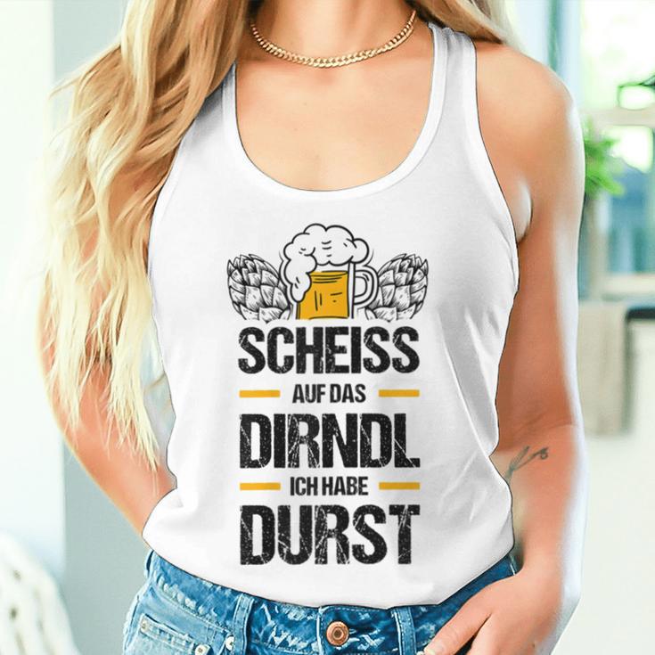 Women's Scheiss Auf Das Dirndl Ich Hab Durstolksfest Tank Top Frauen Geschenke für Sie