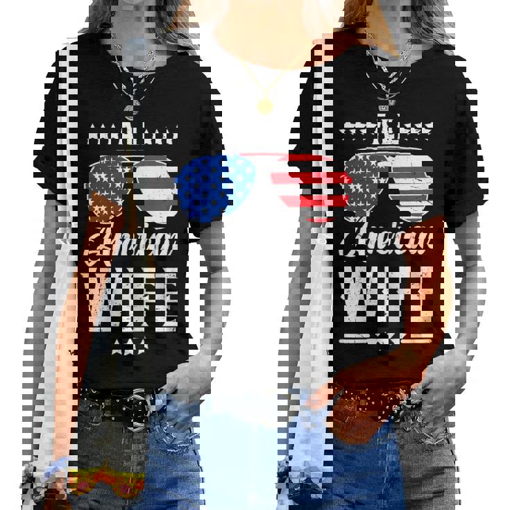 All American Wife 4Th Of July Patriotic Usa Matching Women T-shirt