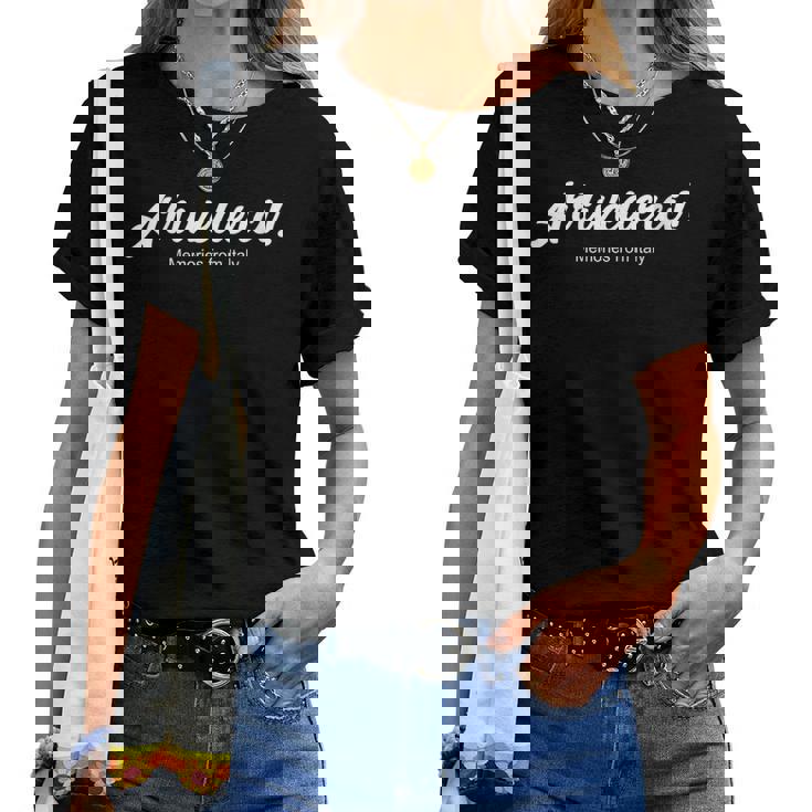 Arrivederci Recuerdos De Italia Cuello Camiseta de mujer