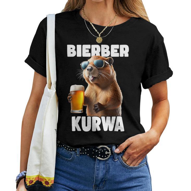 Bierber Kurwa X Biber Kurwa X Bóbr Delicious Beer T-shirt Frauen