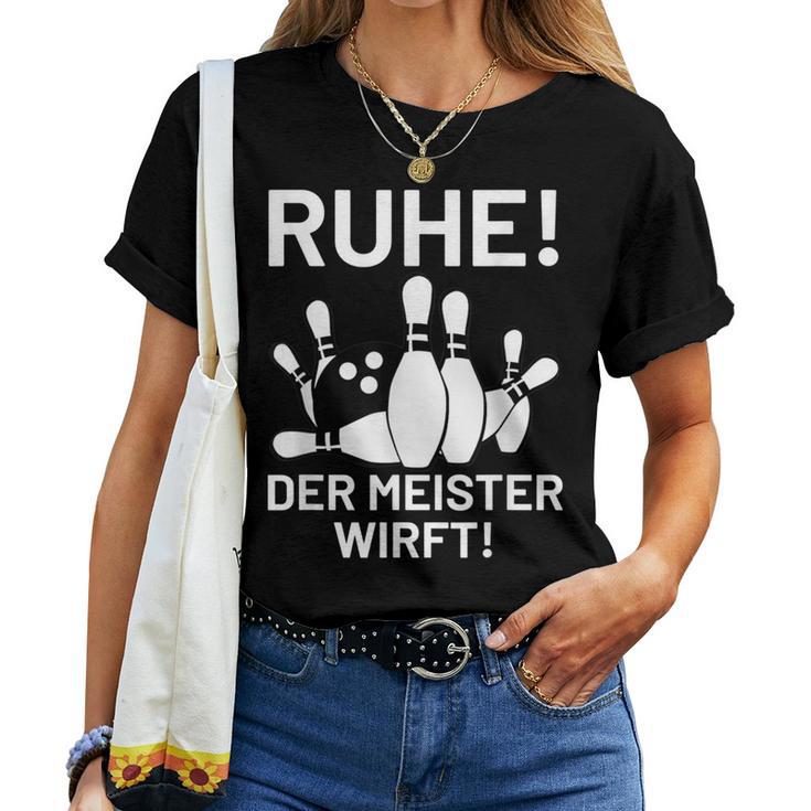 Bowling Bowler Peace Der Meister Wirft T-shirt Frauen