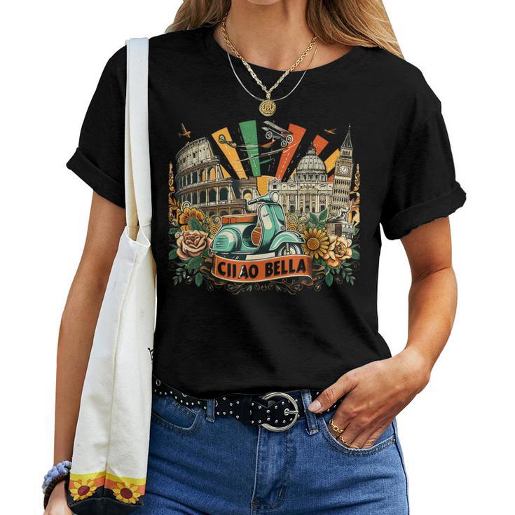 Ciao Bellaespa Roma Italia Language T-shirt Frauen