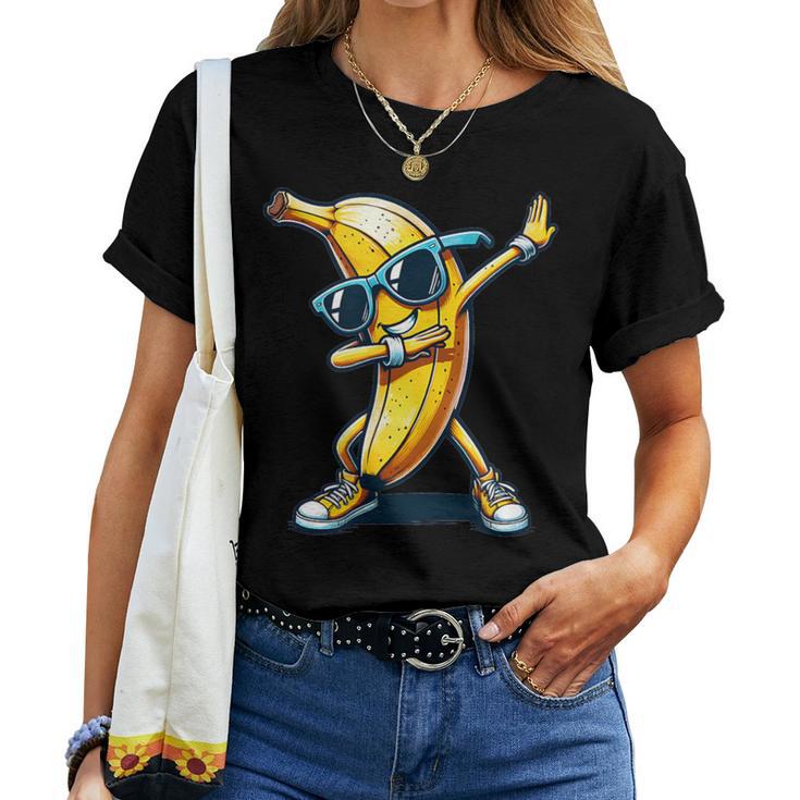 Dab Banana Dancing Dabbing Banana Fruit Meme T-shirt Frauen