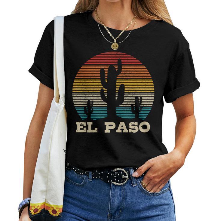 El Paso Texas Cactusintage Souvenir T-shirt Frauen