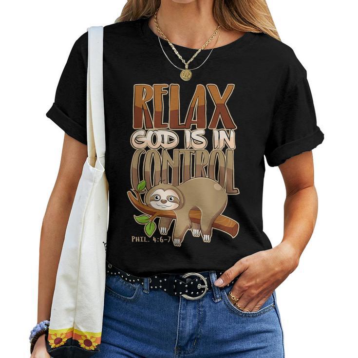 Entspann Dich Gott Hat Alles Unter Kontrolle Christian T-shirt Frauen