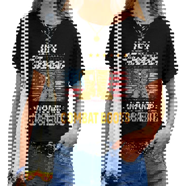 Female Veteran Boot For Veteran And Veteran Mom Women T-shirt