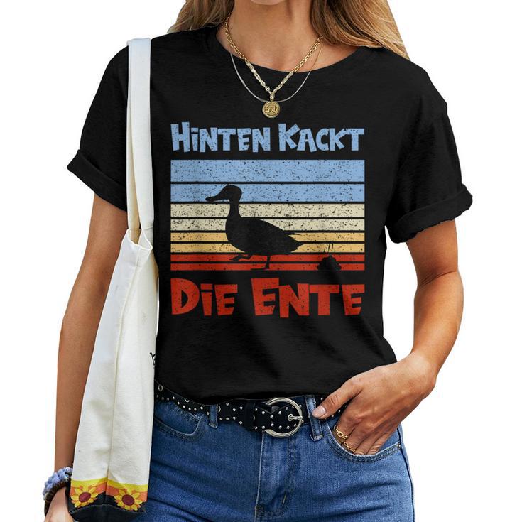 Football Slogan Hinten Kackt Die Duck T-shirt Frauen