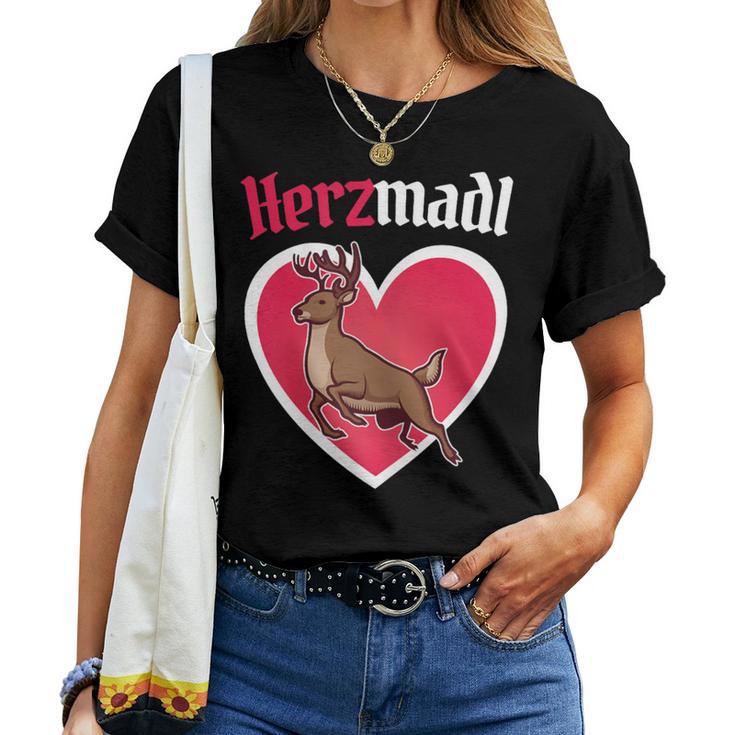 Herzmadl Deer Dirndl Costume Women's T-shirt Frauen