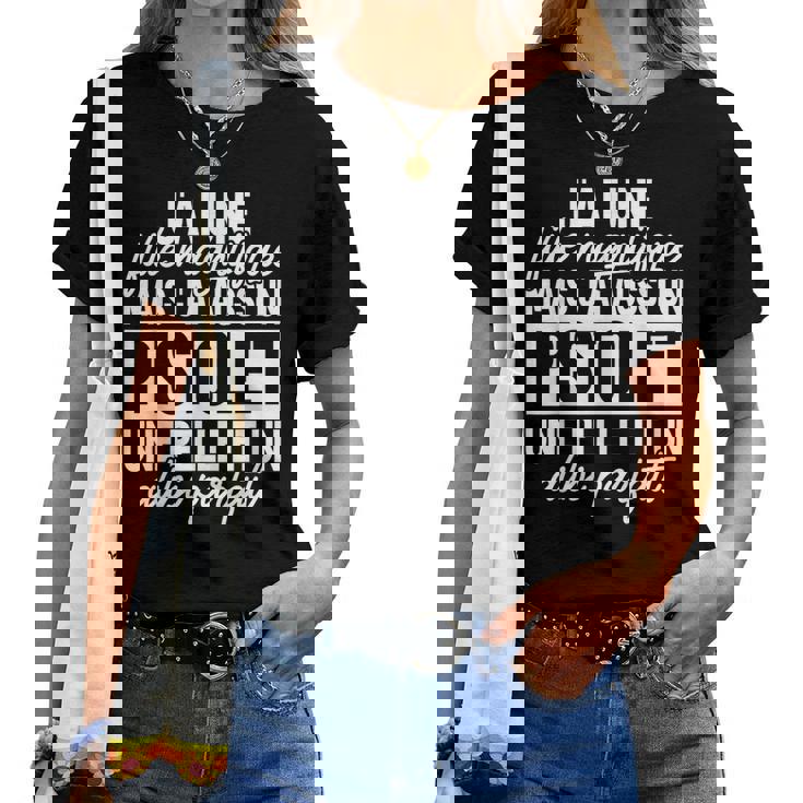 Homme Papa Drole J'ai Une Fille Magnifique Fête Des Pères T-shirt femme