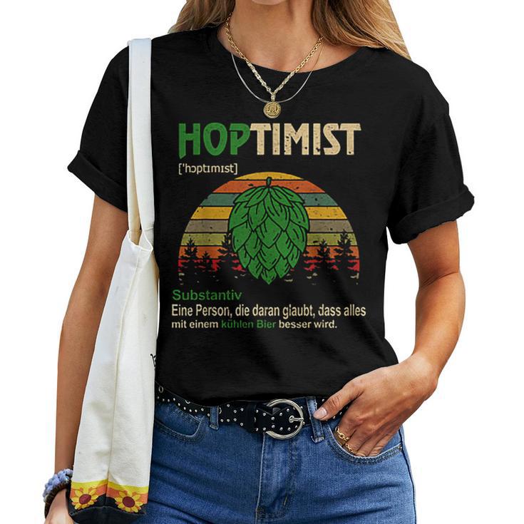 Hoptimist Beer Lover Craft Beer T-shirt Frauen