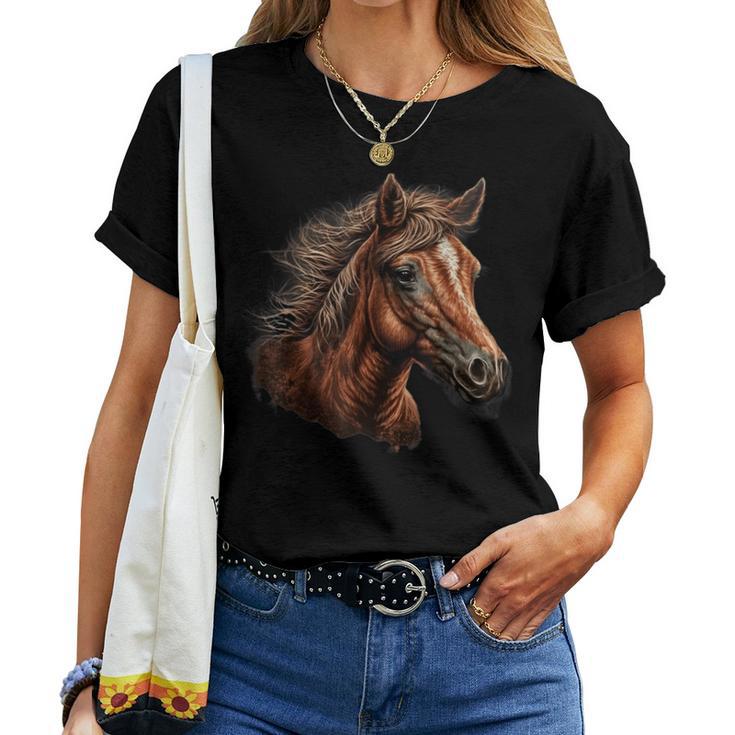 Horse Foal Girls Horse Rider Idea T-shirt Frauen