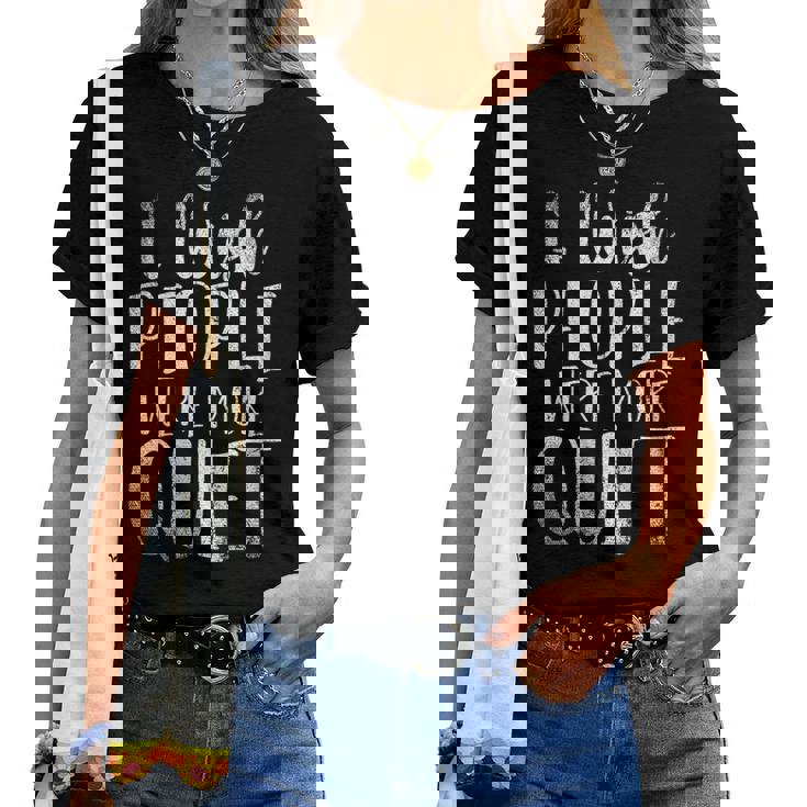 Je Souhaite Que Les Gens Soient Plus Calmes Drôle Cadeau T-shirt femme