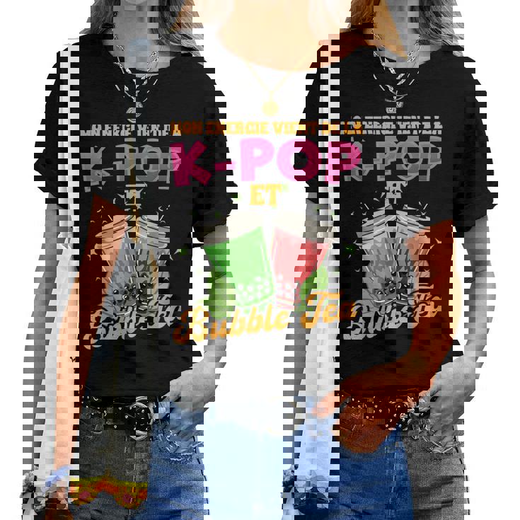 K-Pop Et Bubble Tea Japon Culture Pays Homme Cadeau T-shirt femme