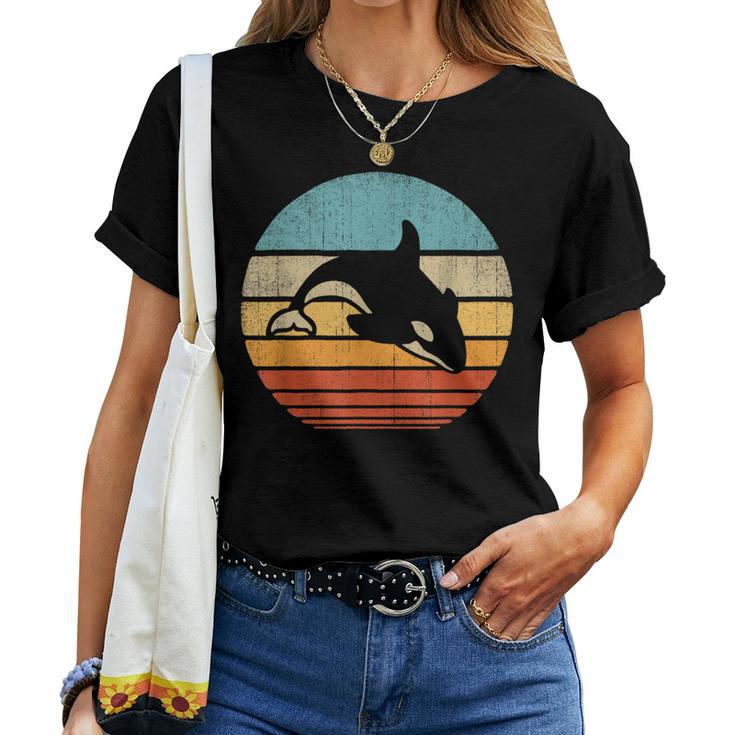 Killer Whale Retrointage 60S 70S Orca Lover T-shirt Frauen