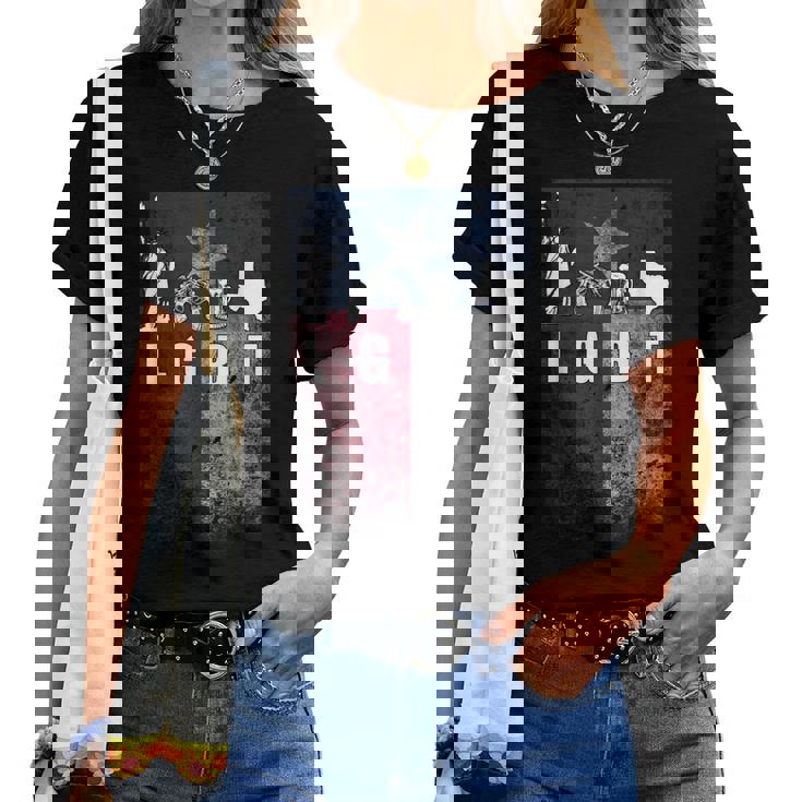 Liberty Guns Beer Texas T-shirt femme