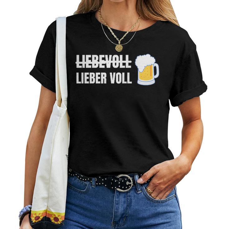 Liebevoll Lieberoll Alcohol And Beer T-shirt Frauen