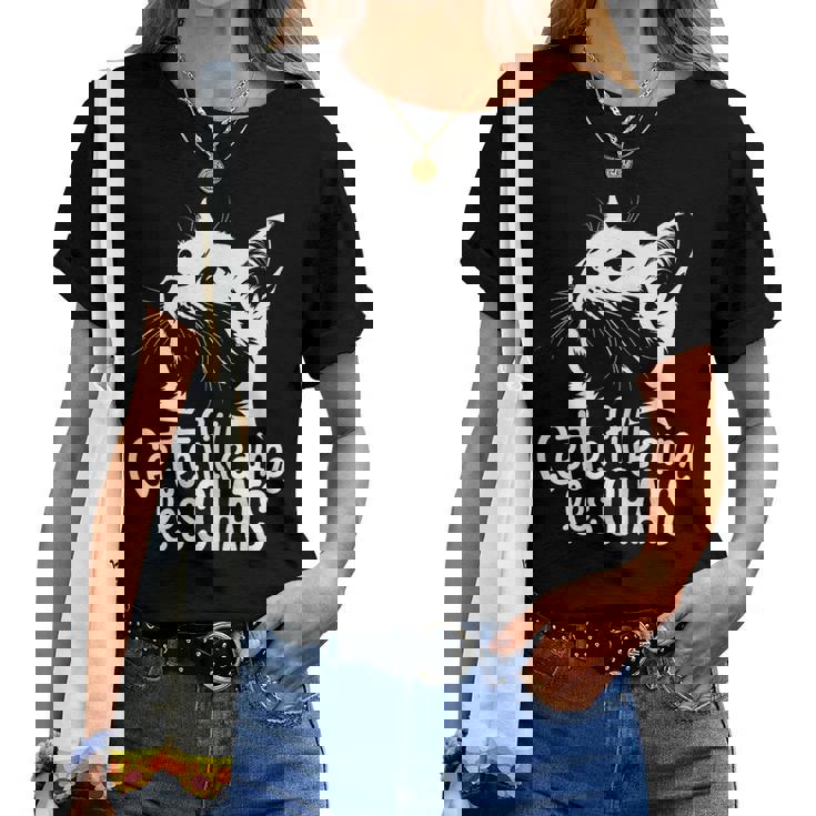 Maman Chat Cette Fille Aime Les Chats Humour Chat T-shirt femme